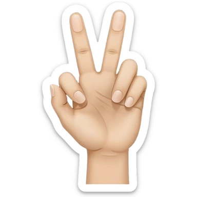 YVL handsign keep the thump, index and middle finger up and keep the ring and pinky finger down sticker