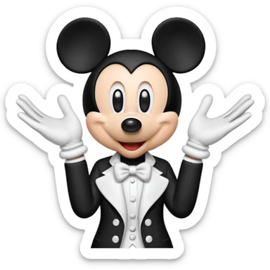 Mickey Mouse hands Los Angeles sticker