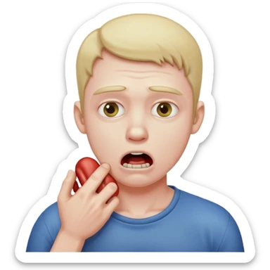 Guy choking himself sticker