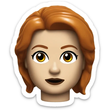 Lego minifig black widow head sticker