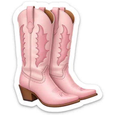 Pastel pink cowgirl boots  sticker
