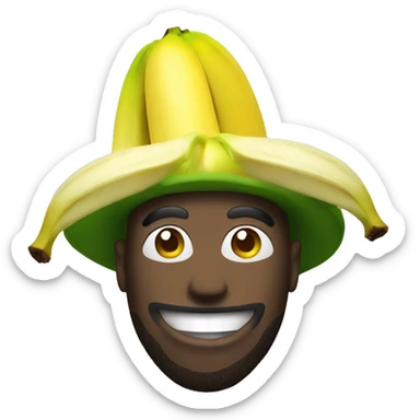 Banana that has the Jamaican hat and is high sticker