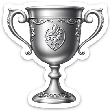 Wine silver cup sticker