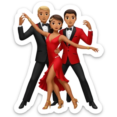 Dancesport professional latin competitor couple dancing the rumba  sticker