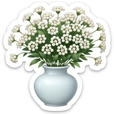 vase of baby breath sticker