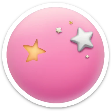 Pink moon and shooting star sticker