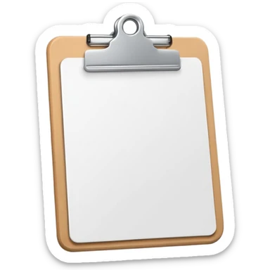 minimalistic clipboard emoji sticker
