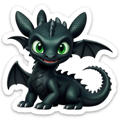 How to train your dragon toothless sticker