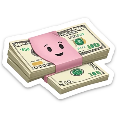 cash flay pink sticker