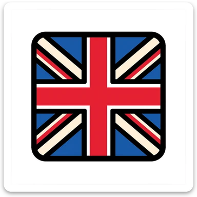 Union Jack (Great Britain flag) with accurate colors and proportions sticker