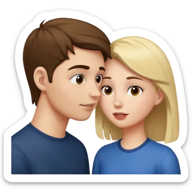 Girl giving head to guy sticker