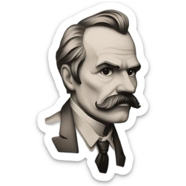 Nietzsche tatoo sticker