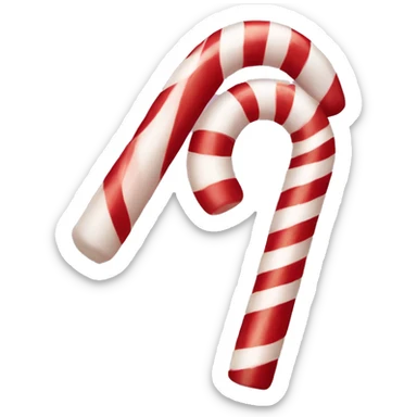 Candy cane sticker