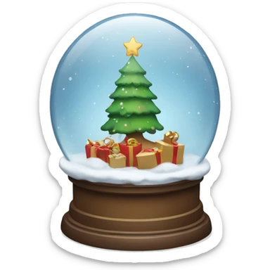 Christmas snowglobe sticker