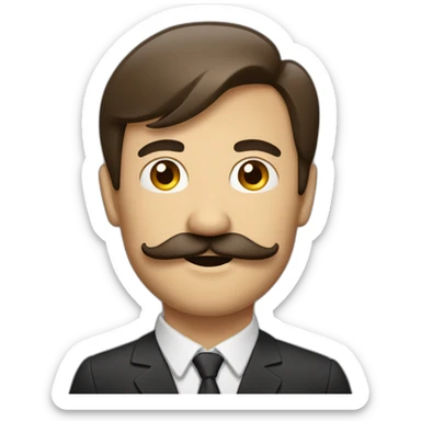 Homme avec une moustache carré  sticker