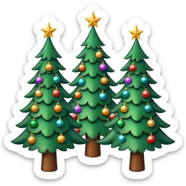 christmas trees sticker