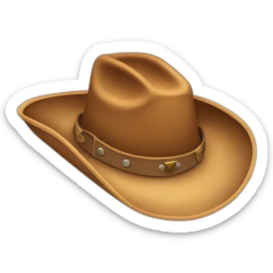 greedy cowboy hat sticker