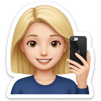 Girl taking selfie sticker