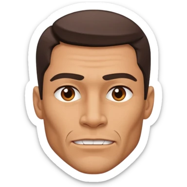 Make an emoji with a big jaw line and a alpha masculine look sticker