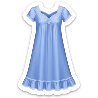 Periwinkle silk lace-trim nightgown sticker