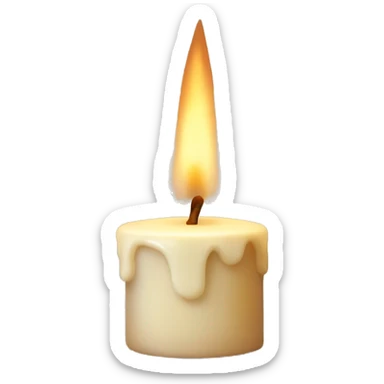 a lit vanilla candle sticker