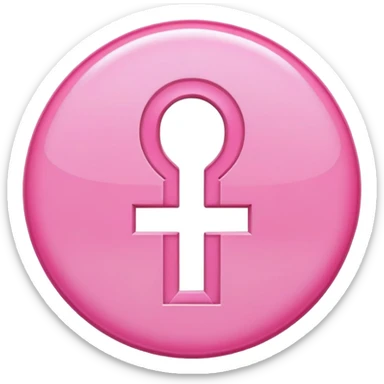Female gender symbol sticker