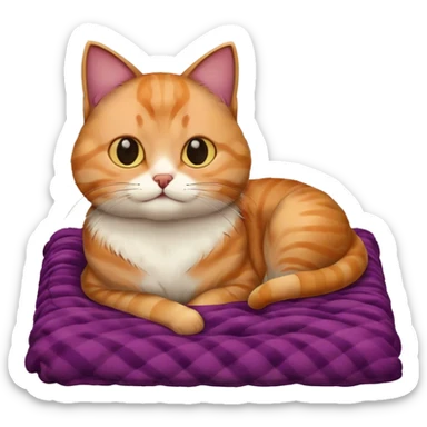 blanket cat sticker