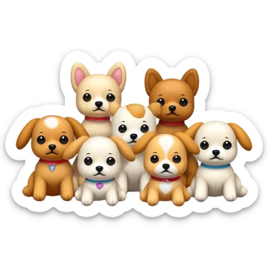 millions of toy dog plushies sticker