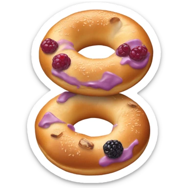 Triberry bagel sticker