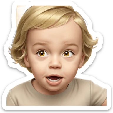 blonde girl portrait parody sticker