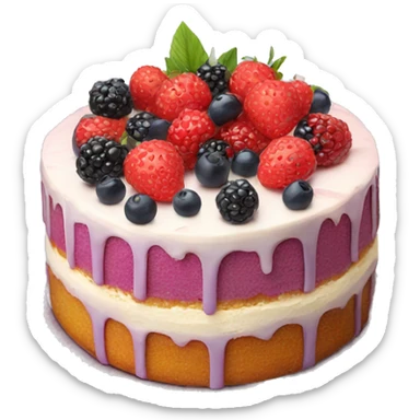 Berries cake  sticker