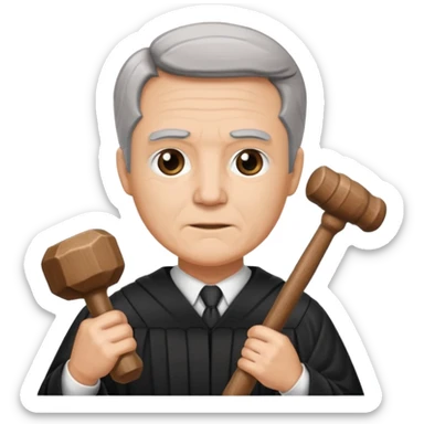 judge with hammer sticker