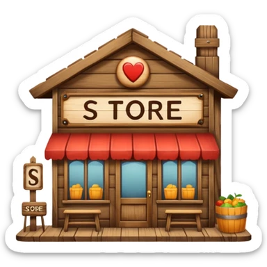 shop with the word store in the sign sticker