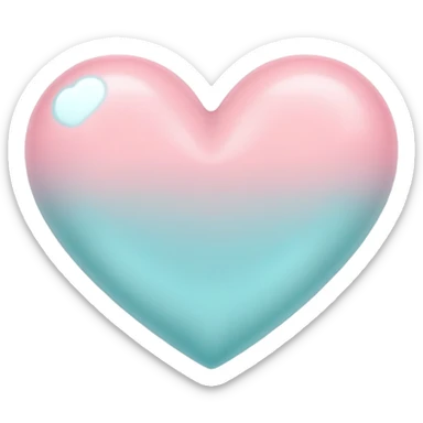 Pastel cyan heart sticker