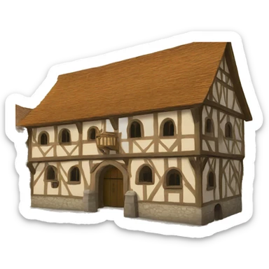 medieval town hall sticker