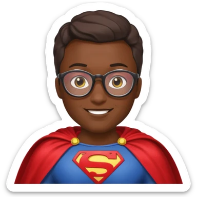Glasses-Wearing super Heroe sticker