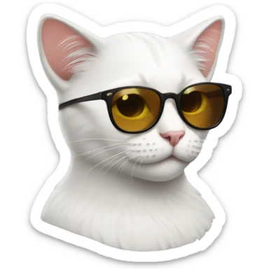 Cat with sunglasses sticker