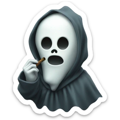 Ghost smoking a pipe sticker