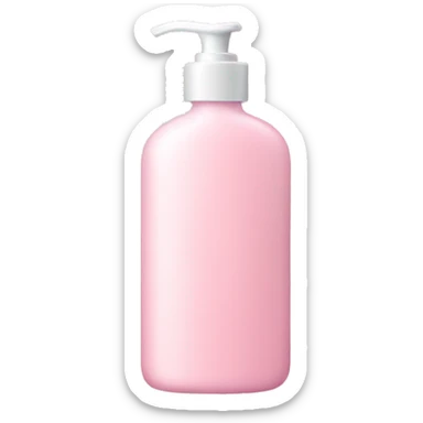 Light pink lotion bottle sticker