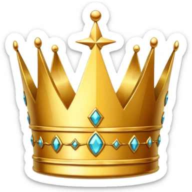 golden crown that has a crack down the middle sticker