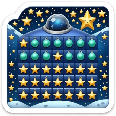 advent calendar space christmas sticker