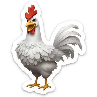 Brave heart chicken sticker