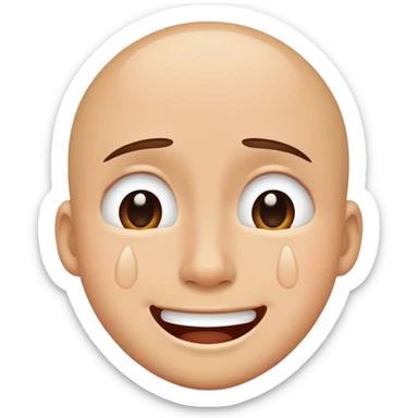 Laugh with tears and cry at the same time sticker