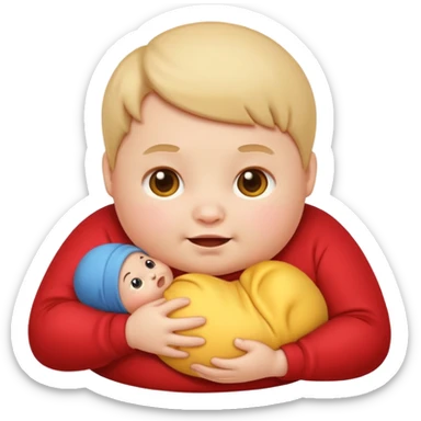 newborn baby emoji, simple and cute, apple style sticker