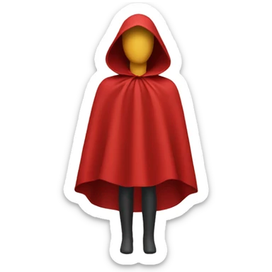 faceless mannequin flying red cape without hood sticker