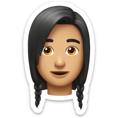 Rojo flequillo sticker