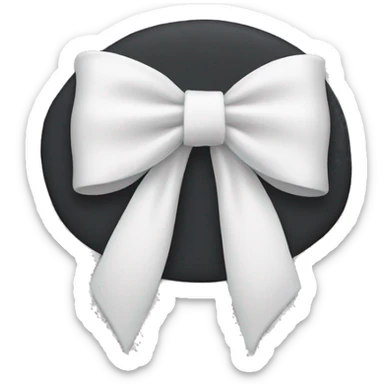 White bow sticker