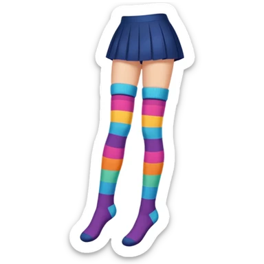 Trending womens thigh high socks sticker