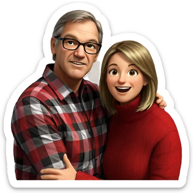 happy friends in nature sticker