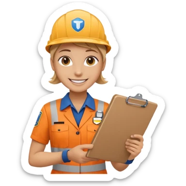 create a realistic emoji showing logistic service provider sticker